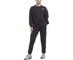 Reebok Sportinis Kostiumas Moterims Piping Pack Tracksuit Juodas HB2338