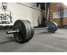 Bumper svarmenų ir štangos komplektas STRONGMAN Premium 90kg