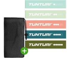 Tunturi mini pasipriešinimo juostų rinkinys, 5 vnt., skirtingi pasipriešinimo lygiai