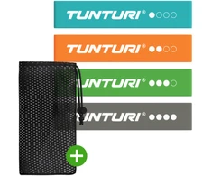 Elastinių pasipriešinimo juostų rinkinys TUNTURI Mini Resistance Band Set, 4 vnt.