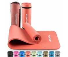 Fitneso kilimėlis Tunturi Fitnessmat NBR 15 mm, rusvos spalvos