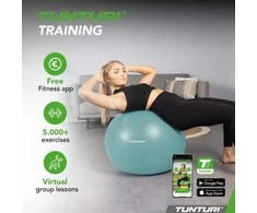 Gimnastikos kamuolys Tunturi Gymball 65–90 cm, Petrol, Anti Burst (Diametras: 65 cm)