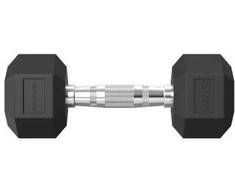 Hanteliai TUNTURI Platinum Hex Rubber Dumbbell, 1-50kg (Svoris: 2 x 4kg)