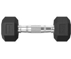 Hanteliai TUNTURI Platinum Hex Rubber Dumbbell, 1-50kg (Svoris: 2 x 3kg)