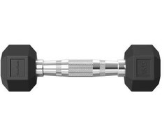 Hanteliai TUNTURI Platinum Hex Rubber Dumbbell, 1-50kg (Svoris: 2 x 1kg)