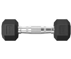 Hanteliai TUNTURI Platinum Hex Rubber Dumbbell, 1-50kg (Svoris: 2 x 2kg)