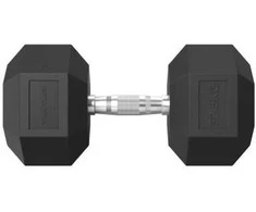 Hanteliai TUNTURI Platinum Hex Rubber Dumbbell, 1-50kg (Svoris: 1 x 32,5kg)