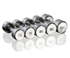 Svarmuo / hantelis GYMSTICK Pro Chrome Dumbbell (0,5–10 kg) (Svoris: 8kg)