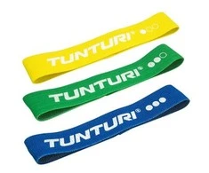 Mini treniruočių juostos TUNTURI CENTURI TEXTILE RESISTANCE BAND RINKINYS, 3 vnt.