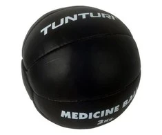 Odinis pasunkintas kamuolys TUNTURI 1-5kg, juodas (Svoris: 3kg)