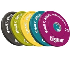 Olimpiniai svarmenys Tiguar Rubber Fractional Plates 0,5–2,5kg (Svoris: 1kg)