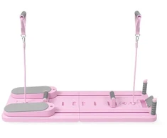 Pilates treniruoklis / reformeris GYMSTICK Pilates V Reformer Board (juodas, violetinis, rožinis) (Spalva: Rožinė)