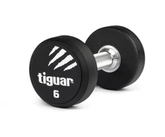Profesionalus PU svarmuo / hantelis TIGUAR 1–70 kg (Svoris: 6kg)