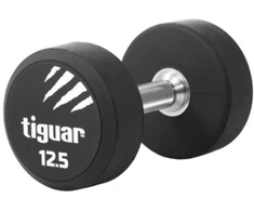 Profesionalus PU svarmuo / hantelis TIGUAR 1–70 kg (Svoris: 12.5kg)