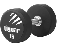 Profesionalus PU svarmuo / hantelis TIGUAR 1–70 kg (Svoris: 15 kg)