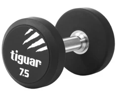 Profesionalus PU svarmuo / hantelis TIGUAR 1–70 kg (Svoris: 7.5kg)