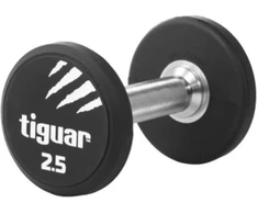 Profesionalus PU svarmuo / hantelis TIGUAR 1–70 kg (Svoris: 2.5kg)