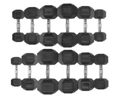 Šešiakampiai hanteliai STRONGMAN (1-50kg) (Svoris: 2 x 25 kg)
