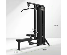 Jėgos staklės TUNTURI Platinum Dual Lat Pulldown / Low row Selectorized V-series
