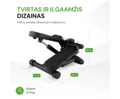 Tunturi Stepper, Juodas, Incl. Ekranas