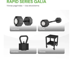 Svarmenų / hantelių stovas Tunturi Rapid Adjustable Dumbbell Stand