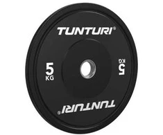 Svarmenys TUNTURI Platinum Bumper Plate Juodas (5–25 kg) (Svoris: 5kg)