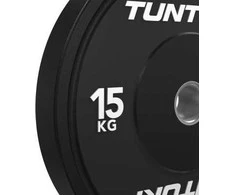 Svarmenys TUNTURI Platinum Bumper Plate Juodas (5–25 kg) (Svoris: 15 kg)