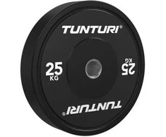 Svarmenys TUNTURI Platinum Bumper Plate Juodas (5–25 kg) (Svoris: 25 kg)