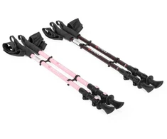 Teleskopinės šiaurietiško ėjimo lazdos Gymstick Telescopic Walker (Spalva: Juoda)