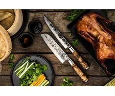 Japoniško plieno peilis STYLE DE VIE, VG10 Forged, Santoku, 18 cm
