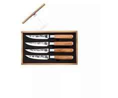 Japoniško plieno steiko peilių rinkinys STYLE DE VIE Olive Forged, 4 vnt.