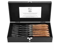 Laguiole Steiko šakučių rinkinys Forged Luxury Line Pakka Rose