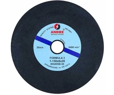 ANDRE ŠLIFAVIMO DISKAS JUOSTINIŲ PJŪKLŲ GALANDIMUI 150 x 6 x 20mm 99A60SB88 – 50 FORMULA „3”