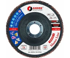 ANDRE LAMELINIS ŠLIFAVIMO DISKAS 125mm P 40 KERAMINIS MASTER LINE III VERSIJA