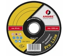 ANDRE METALO PJOVIMO DISKAS 125 x 1,0mm INOX PRO LINE 95A60RBF