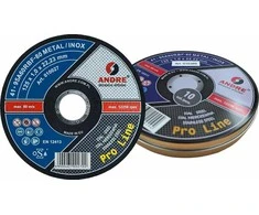 ANDRE PJOVIMO DISKAS METALUI 125 x 1,0mm METAL/INOX PRO LINE 95A60RBF DĖŽUTĖ /10vnt.