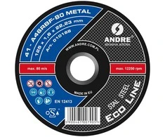 ANDRE PJOVIMO DISKAS METALUI 125 x 1,6mm METAL ECO LINE