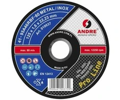 ANDRE METALO PJOVIMO DISKAS 125 x 1,6mm METAL/INOX PRO LINE 95A46R