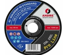 ANDRE METALO PJOVIMO DISKAS 125 x 3,0mm STANDARD PRO LINE 95A30RBF