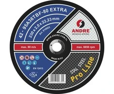 ANDRE TARCZA DO METALU 230 x 2,0mm METAL ODGIĘTA PRO LINE