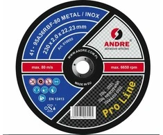 ANDRE METALO PJOVIMO DISKAS 230 x 2,0mm METAL/INOX PRO LINE 95A36RBF
