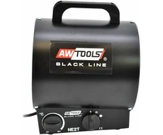AW-Tools AWTools AW elektrinis vamzdinis šildytuvas 2 kW / juoda linija