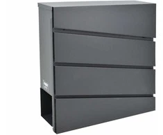 AWTOOLS PAŠTO DĖŽUTĖ ANTRACITO SPALVOS 41 / 370x370x105mm