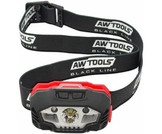AW-Tools AWTOOLS LED priekinis žibintas USB 5 funkcijų Juodas LINE