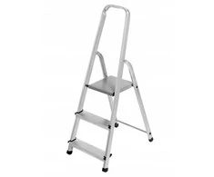 AW-Tools Aliuminio laisvai pastatomos kopėčios su platforma 1x3 125 kg