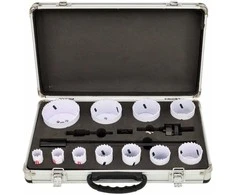 AW-Tools Gręžimo karūnų komplektas AWTools AW49471BL; 19-76 mm; 40 mm; 15 vnt.