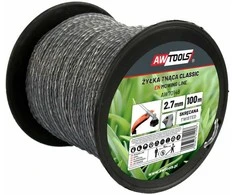 AW-Tools AWTOOLS PJOVIMO VALAS CLASSIC 2,4x100m / SUKTAS KVADRATINIS SU ŠERDIMI / RITĖ
