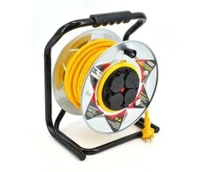 AW-Tools AWTOOLS pratęsimas BUGNAS METAL GELTONAS HEAVY DUTY 25m 3x1,5 mm 16A / 3680W / IP44 NEOPRENAS