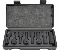 AW-Tools Smūginių galvučių rinkinys AWTools AW38780BL; HEX; 1/2''; 6-19 mm; 8 vnt.