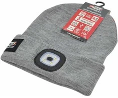 AW-Tools AWTOOLS KEPURĖ SU LED ŽIBINTUVĖLIU 80lm PILKA
